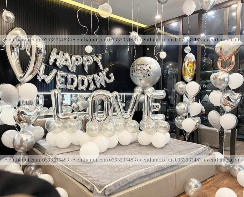 Trang Trí Phòng Cưới Bằng Bóng Bay Tại Hà Nội