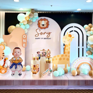 Trang Trí Backdrop Sinh Nhật Chủ Đề Động Vật