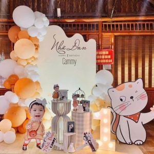 Dịch Vụ Trang Trí Bóng Bay Cho Bé Nhã Đan 1 Tuổi
