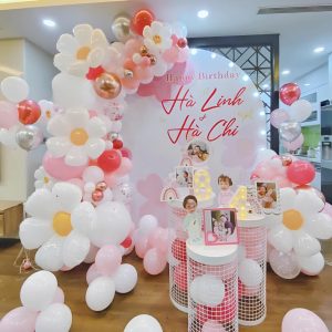 Dịch Vụ Trang Trí Sinh Nhật Cho Bé Sinh Đôi Hà Linh Và Hà Chi
